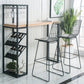 Bar Height Pub Table Glam Rectangle Solid Wood Bar Table with Storage Clearhalo 'Bar Furniture' 'Bar Tables' 'bar_tables' 'furn' 'furn_bar_tables' 'Furniture' 'Kitchen & Dining Furniture' 5915490