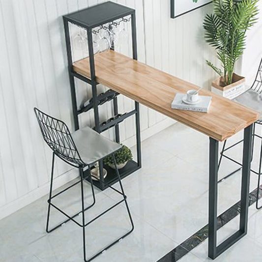 Tavolo da pub in altezza della barla glam rettangolo in legno massiccio con conservazione