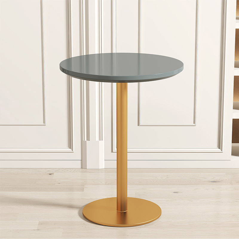 Iron Bar Table Industrial Bar Height Cocktail Table with Pedestal Gray Round Clearhalo 'Bar Furniture' 'Bar Tables' 'bar_tables' 'furn' 'furn_bar_tables' 'Furniture' 'Kitchen & Dining Furniture' 5915592