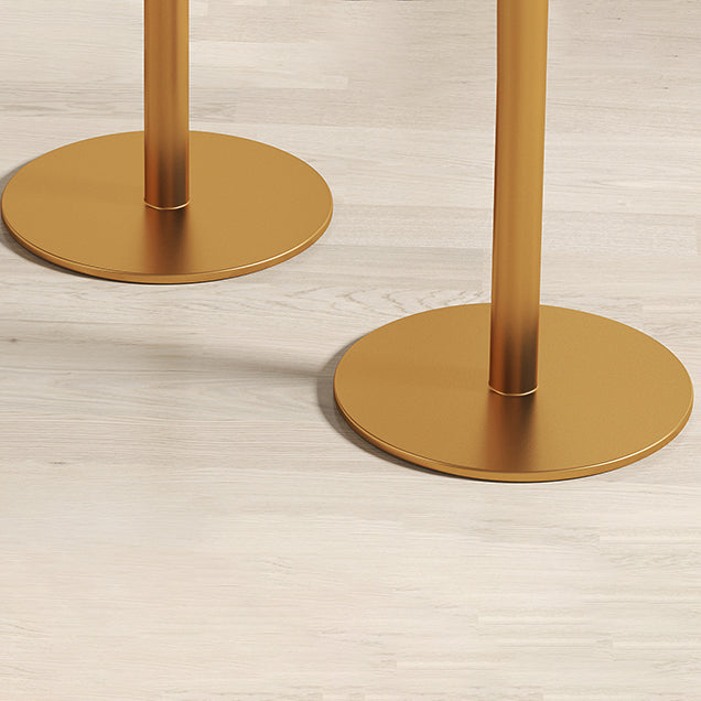 Iron Bar Table Industrial Bar Height Cocktail Table with Pedestal Clearhalo 'Bar Furniture' 'Bar Tables' 'bar_tables' 'furn' 'furn_bar_tables' 'Furniture' 'Kitchen & Dining Furniture' 5915597