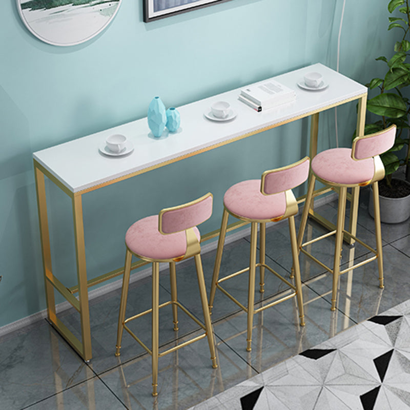 Tavolo da pub di base in metallo glam rettangolo barra di altezza barra per interno