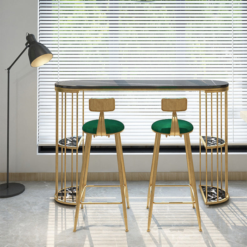 Sintered Stone Bar Table Oval Dining Table for Kitchen Living Room Clearhalo 'Bar Furniture' 'Bar Tables' 'bar_tables' 'furn' 'furn_bar_tables' 'Furniture' 'Kitchen & Dining Furniture' 5915657