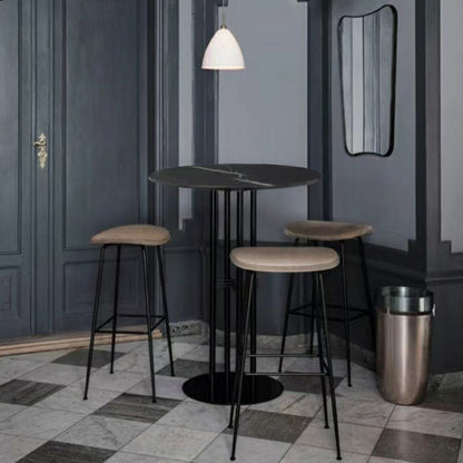 Tavolo da pub piedistallico 41.3 "H tavolo da barra rotonda della barra rotonda con top in pietra