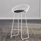 Modern Metal Armless Bar Stool Low Back Armless Bar Chair with Metal Legs