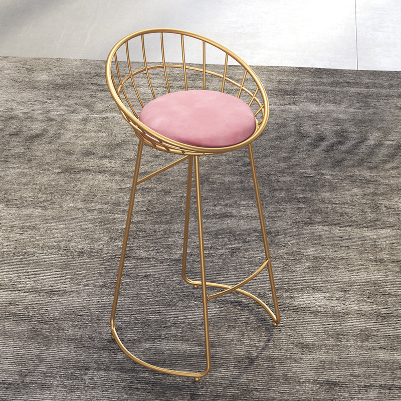 Silla de barra sin brazo de barra sin brazo de metal moderno con patas de metal