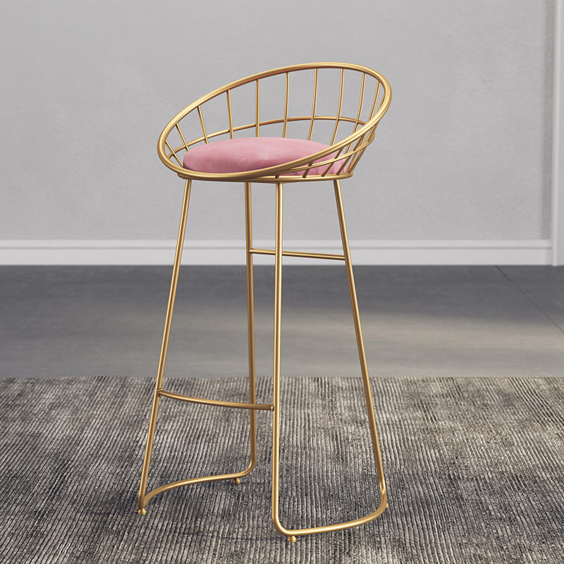 Silla de barra sin brazo de barra sin brazo de metal moderno con patas de metal