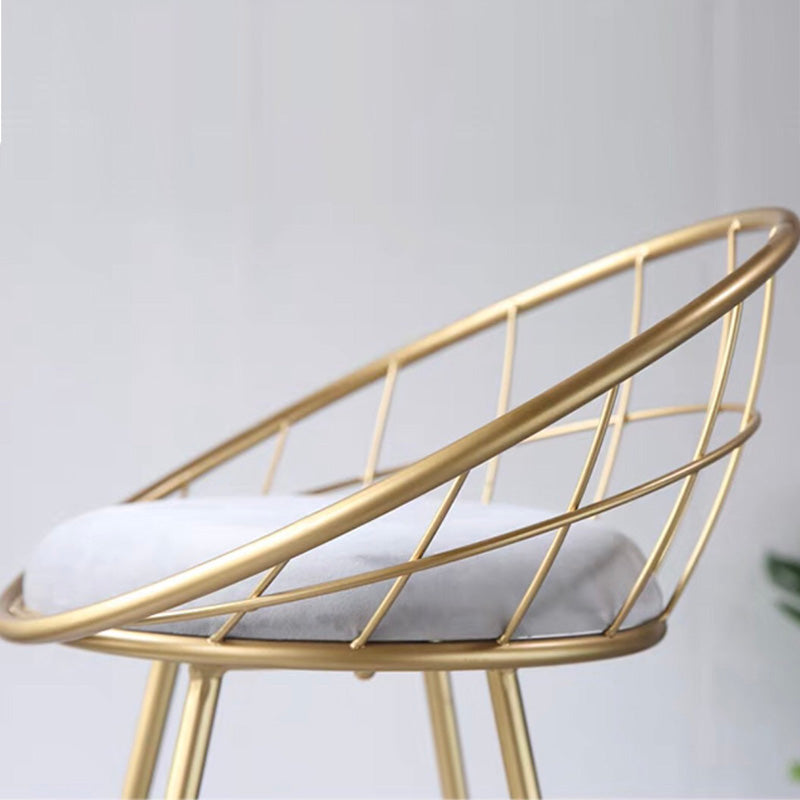 Silla de barra sin brazo de barra sin brazo de metal moderno con patas de metal