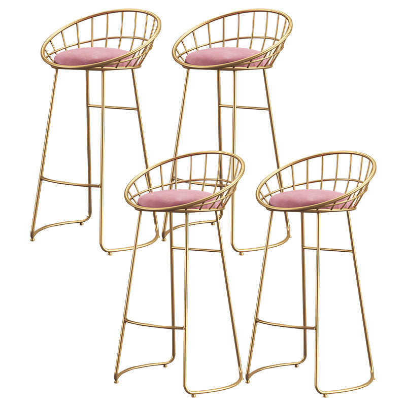 Silla de barra sin brazo de barra sin brazo de metal moderno con patas de metal