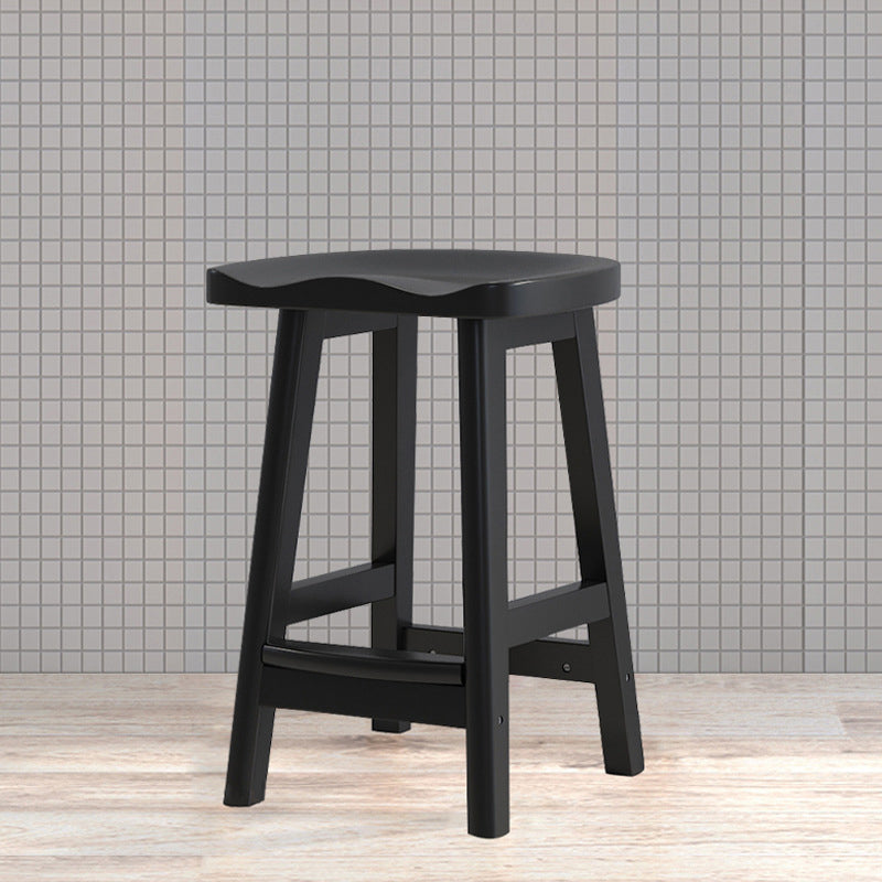 Tabouret de maison contemporain en bois massif en bois massif arrière sans tabouret