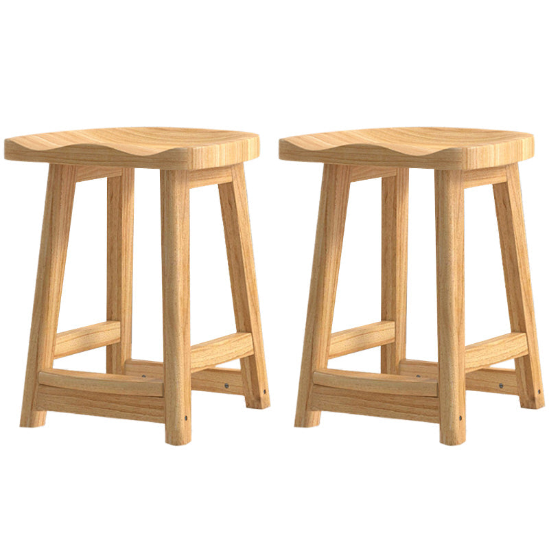 Tabouret de maison contemporain en bois massif en bois massif arrière sans tabouret