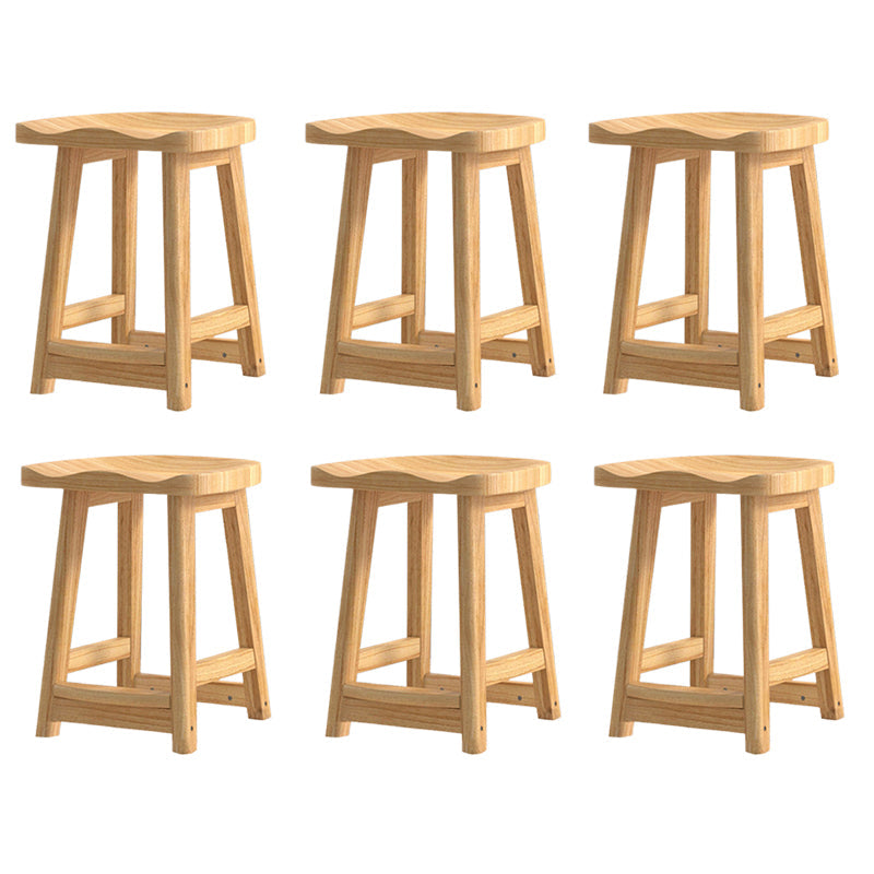Tabouret de maison contemporain en bois massif en bois massif arrière sans tabouret