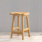 Tabouret de maison contemporain en bois massif en bois massif arrière sans tabouret
