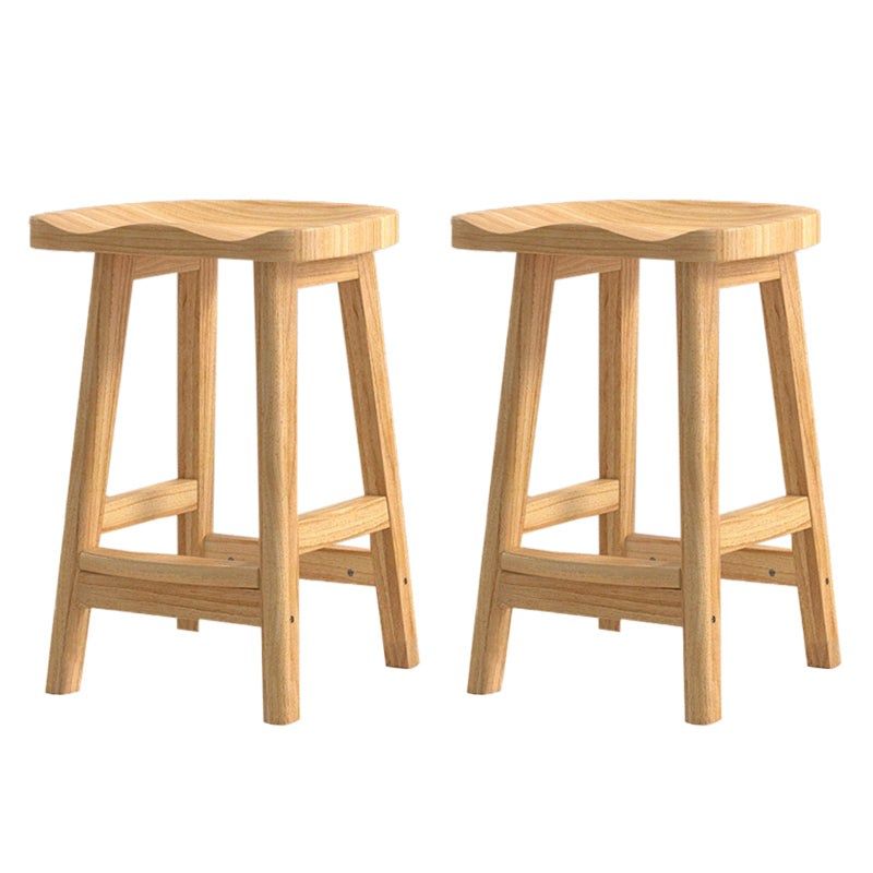 Tabouret de maison contemporain en bois massif en bois massif arrière sans tabouret
