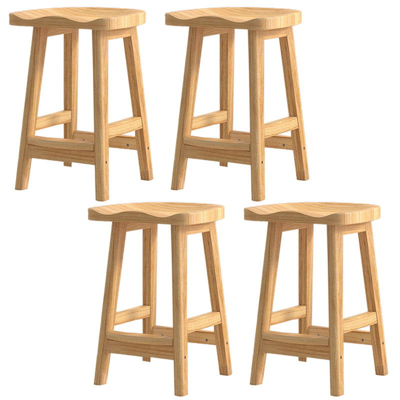 Tabouret de maison contemporain en bois massif en bois massif arrière sans tabouret
