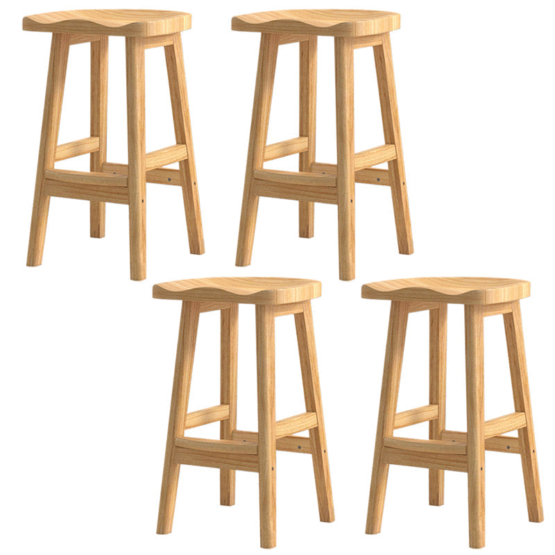 Tabouret de maison contemporain en bois massif en bois massif arrière sans tabouret