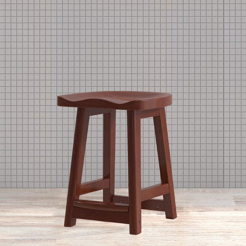 Tabouret de maison contemporain en bois massif en bois massif arrière sans tabouret