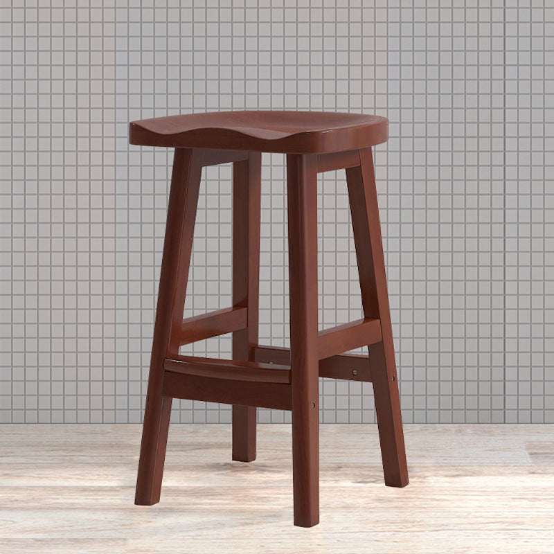 Tabouret de maison contemporain en bois massif en bois massif arrière sans tabouret