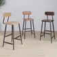 Modern Low Back Bar Stool Armless Metal Legs Bar Stool with Footrest Clearhalo 'Bar Furniture' 'Bar Stools' 'bar_stools' 'furn' 'furn_bar_stools' 'Furniture' 'Kitchen & Dining Furniture' 5916203