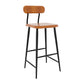 Modern Low Back Bar Stool Armless Metal Legs Bar Stool with Footrest Clearhalo 'Bar Furniture' 'Bar Stools' 'bar_stools' 'furn' 'furn_bar_stools' 'Furniture' 'Kitchen & Dining Furniture' 5916211