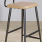 Modern Low Back Bar Stool Armless Metal Legs Bar Stool with Footrest Clearhalo 'Bar Furniture' 'Bar Stools' 'bar_stools' 'furn' 'furn_bar_stools' 'Furniture' 'Kitchen & Dining Furniture' 5916215