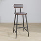 Modern Low Back Bar Stool Armless Metal Legs Bar Stool with Footrest Walnut 1 Piece Clearhalo 'Bar Furniture' 'Bar Stools' 'bar_stools' 'furn' 'furn_bar_stools' 'Furniture' 'Kitchen & Dining Furniture' 5916231