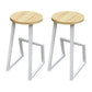 Modern Armless Bar Stool Indoor Round Seat Bar Chair with Metal Legs