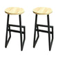 Modern Armless Bar Stool Indoor Round Seat Bar Chair with Metal Legs