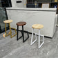Modern Armless Bar Stool Indoor Round Seat Bar Chair with Metal Legs