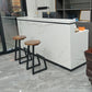 Modern Armless Bar Stool Indoor Round Seat Bar Chair with Metal Legs