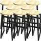 Modern Armless Bar Stool Indoor Round Seat Bar Chair with Metal Legs