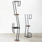 Modern Armless Bar Stool Indoor Round Seat Bar Chair with Metal Legs