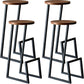 Modern Armless Bar Stool Indoor Round Seat Bar Chair with Metal Legs