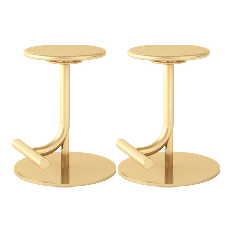 Taburete de bar con asiento redondo moderno y altura ajustable sin respaldo