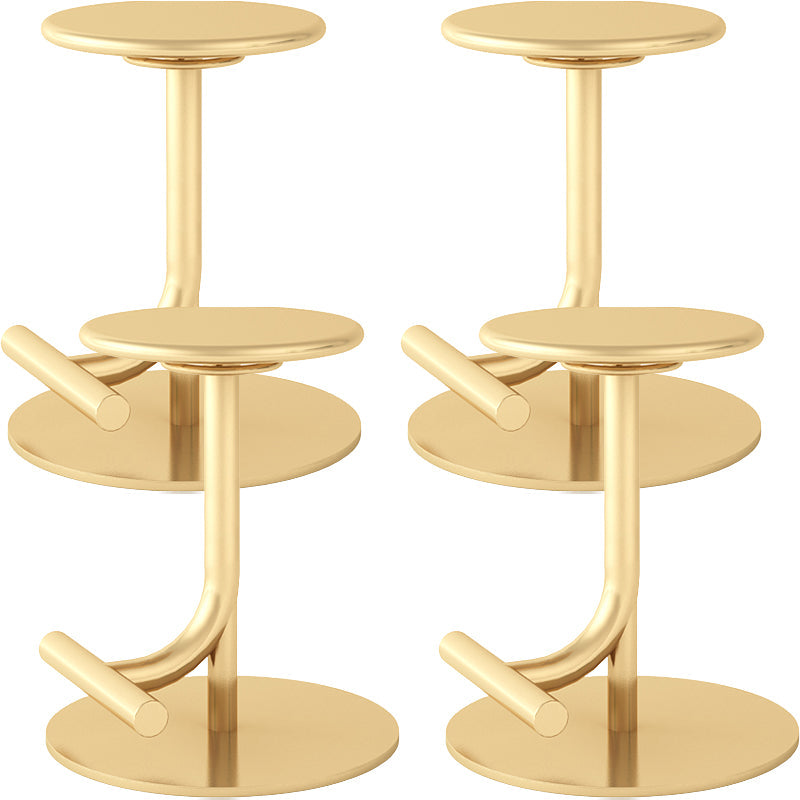 Taburete de bar con asiento redondo moderno y altura ajustable sin respaldo