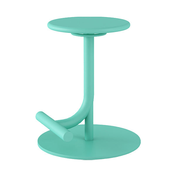 Taburete de bar con asiento redondo moderno y altura ajustable sin respaldo