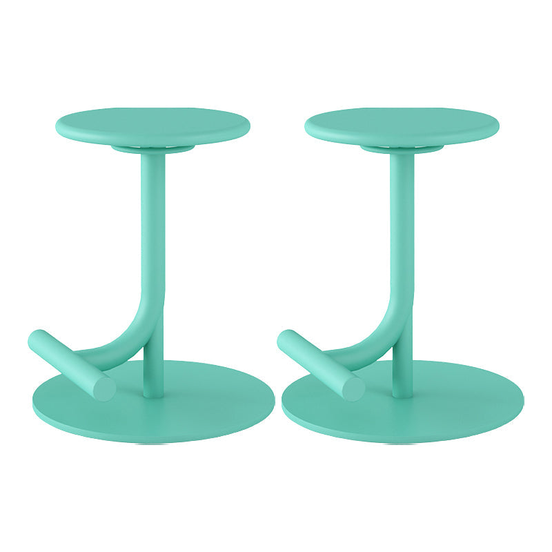 Taburete de bar con asiento redondo moderno y altura ajustable sin respaldo