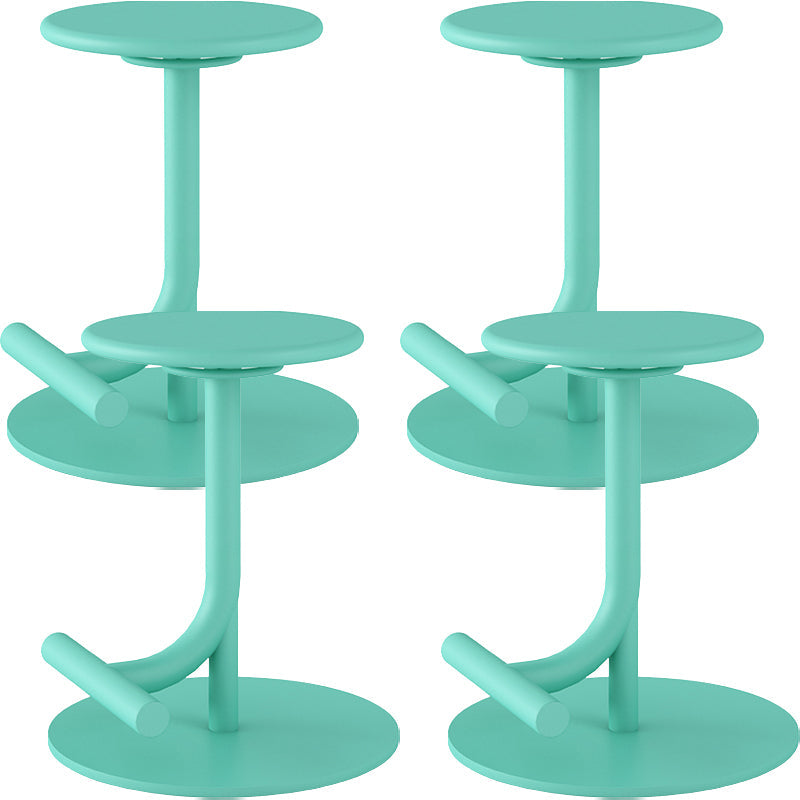 Taburete de bar con asiento redondo moderno y altura ajustable sin respaldo