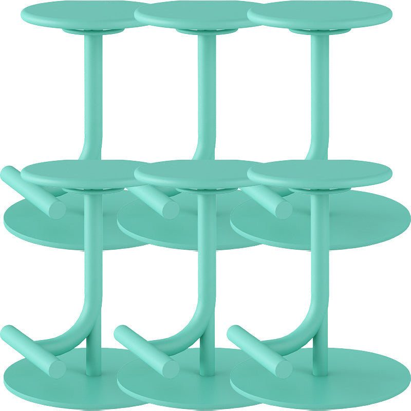 Taburete de bar con asiento redondo moderno y altura ajustable sin respaldo