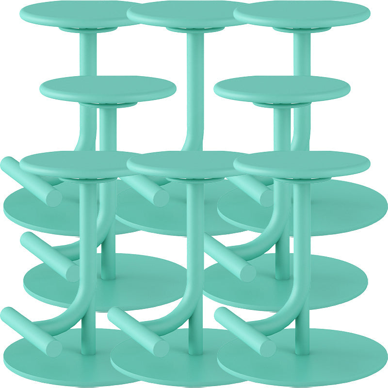Taburete de bar con asiento redondo moderno y altura ajustable sin respaldo