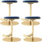 Taburete de bar con asiento redondo moderno y altura ajustable sin respaldo