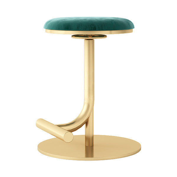 Taburete de bar con asiento redondo moderno y altura ajustable sin respaldo