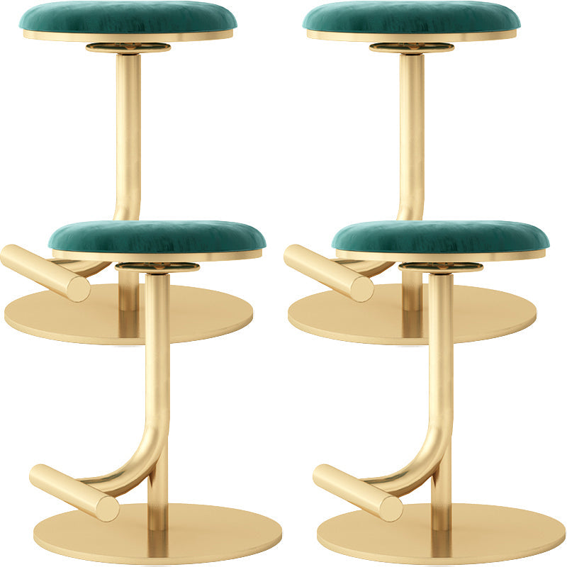 Taburete de bar con asiento redondo moderno y altura ajustable sin respaldo
