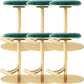 Taburete de bar con asiento redondo moderno y altura ajustable sin respaldo