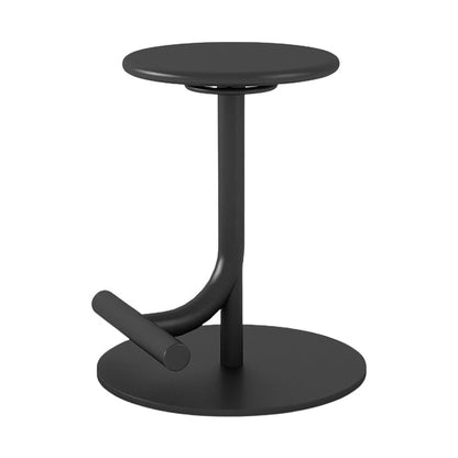 Taburete de bar con asiento redondo moderno y altura ajustable sin respaldo