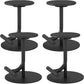 Taburete de bar con asiento redondo moderno y altura ajustable sin respaldo
