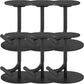 Taburete de bar con asiento redondo moderno y altura ajustable sin respaldo