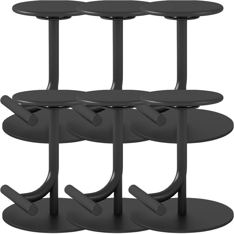 Taburete de bar con asiento redondo moderno y altura ajustable sin respaldo