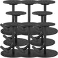 Taburete de bar con asiento redondo moderno y altura ajustable sin respaldo