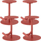 Taburete de bar con asiento redondo moderno y altura ajustable sin respaldo