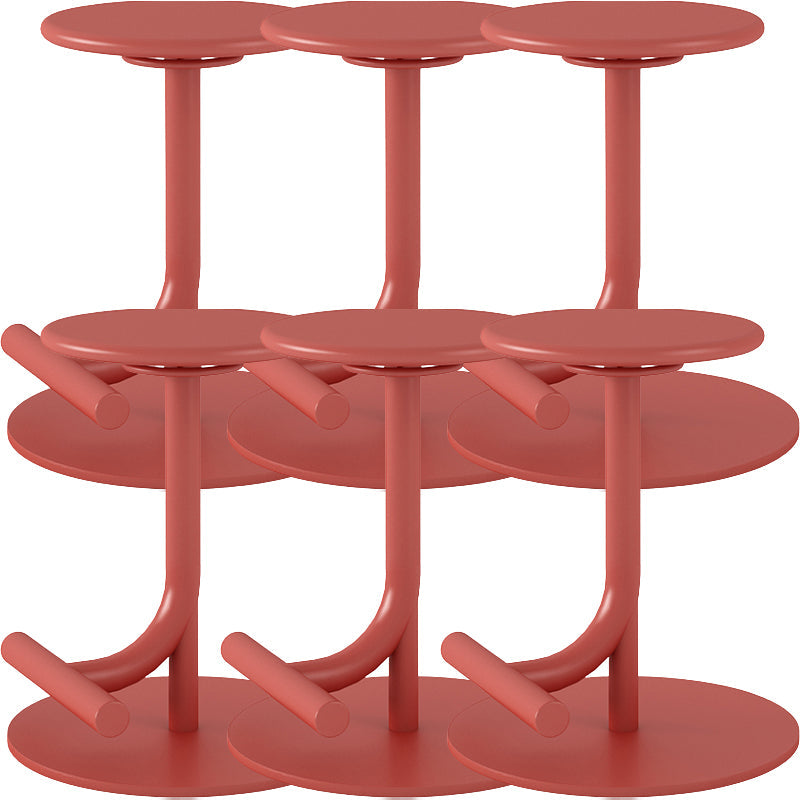 Taburete de bar con asiento redondo moderno y altura ajustable sin respaldo
